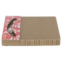 Trixie krabplank hartjes met ballen rechthoekig karton rood