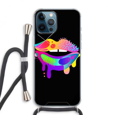 Lip Palette: iPhone 12 Pro Max Transparant Hoesje met koord