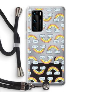 Regenboog: Huawei P40 Transparant Hoesje met koord