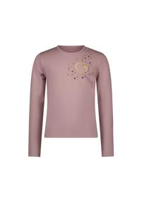 Le Chic Meisjes t-shirt strass hart - Norma - Sweet plums