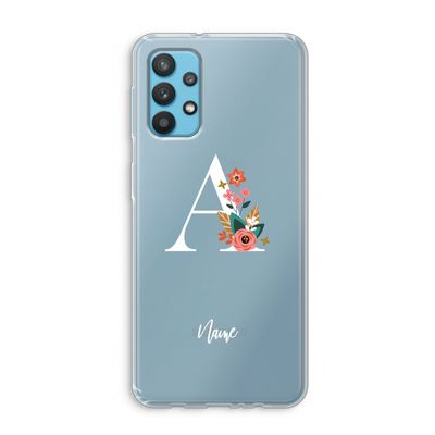 Pink Bouquet: Samsung Galaxy A32 4G Transparant Hoesje