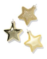 HEMA Kerstballen set 8.7cm glas ster - 3 stuks (goud)