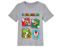 Super Mario Brothers Jongens T-shirt (122/128, Grijs)