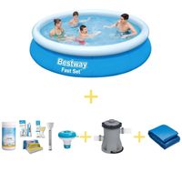 Bestway Zwembad - Fast Set - 366 x 76 cm - Inclusief WAYS Onderhoudspakket, Filterpomp & Grondzeil - thumbnail