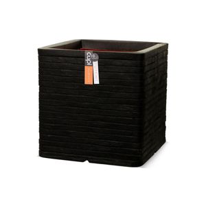 Capi plantenbak nature row vierkant 40x40 cm zwart kblro903