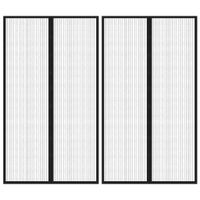 VidaXL Insectendeurgordijnen 2 st magnetisch 200x80 cm zwart