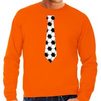 Oranje fan sweater / trui Holland voetbal stropdas EK/ WK voor heren 2XL  -