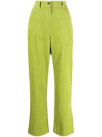 STUDIO TOMBOY pantalon en velours côtelé à coupe droite - Vert