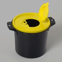 Uson Plast Naaldenbeker zwart/geel (1 st)