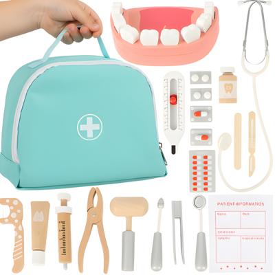 Kruzzel tandarts speelgoed - 24 delig - hout - dokterskoffer - voor kinderen Kruzzel tandarts speelgoed - 24 delig - hout - dokterskoffer - voor kinderen