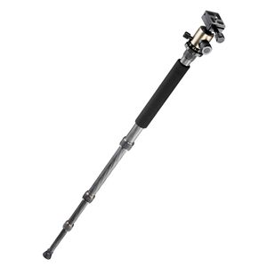 Mantona Titanium Carbon 2 in 1 Tripod 1/4 inch, 3/8 inch Werkhoogte: 50 - 159 cm Donkergrijs Incl. tas, Kogelkop