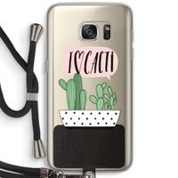 I love cacti: Samsung Galaxy S7 Transparant Hoesje met koord