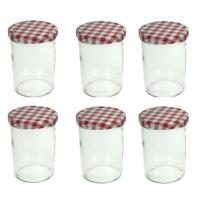 Weckpotten/inmaak potten - 6x - glas - 315 ml - metalen schroefdeksel