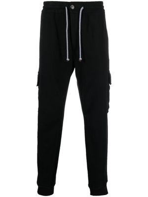 Brunello Cucinelli pantalon cargo en coton à lien de resserrage - Noir