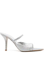 GIABORGHINI Aimeline 90mm glitter mules - Argent - thumbnail