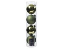 Kerstballen glas d10 cm rsmrn 4st W - Decoris