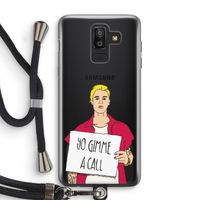 Gimme a call: Samsung Galaxy J8 (2018) Transparant Hoesje met koord