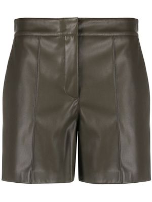 Blanca Vita short en cuir artificiel à taille haute - Vert