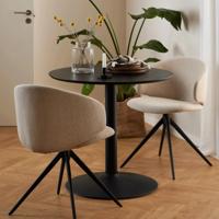 Bendt Ronde Bistrotafel 'Ina' 80cm, kleur Zwart