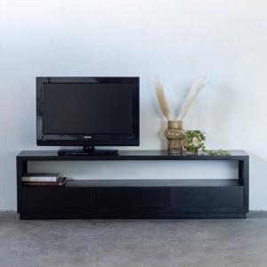 Giga Meubel - Tv-Meubel Mangohout Zwart - 150x40x50cm - 3-Lades - Kast Luxurious