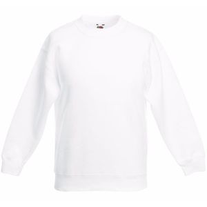 Witte katoenmix sweater voor jongens