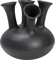 Lesli Living tulpenvaas metaal rond 30x30cm zwart