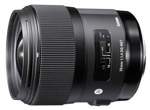 Sigma 35mm F1.4 DG HSM Canon AF SLR Groothoeklens Zwart