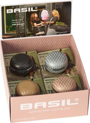 Basil Display met 4 noir bell fietsbellen