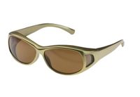 FitOfar overzetzonnebril goud dames met bruine lens Vz0007pr - thumbnail