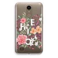 Hello in flowers: LG K10 (2017) Transparant Hoesje