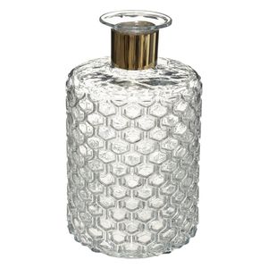 Atmosphera bloemenvaas - Elegance - Apotheker Fles vorm - transparant - glas - H26 x D15 cm