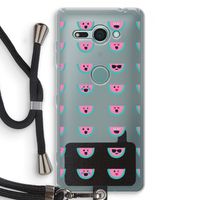 Smiley watermeloenprint: Sony Xperia XZ2 Compact Transparant Hoesje met koord Smiley watermeloenprint: Sony Xperia XZ2 Compact Transparant Hoesje met koord
