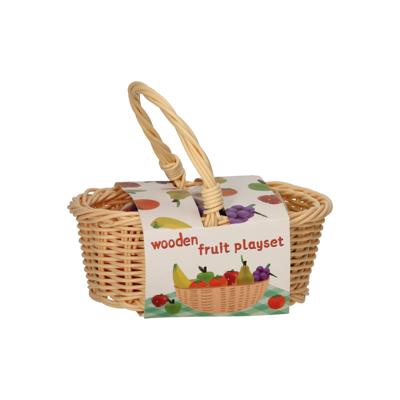 Pic houten fruit in knickmand 17dlg.