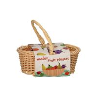 Pic houten fruit in knickmand 17dlg. Pic houten fruit in knickmand 17dlg.