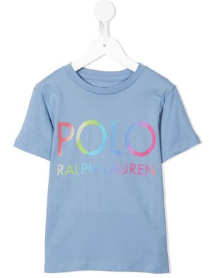 POLO RALPH LAUREN KIDS t-shirt à logo imprimé - Bleu