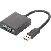 Digitus USB 3.2 Gen 1 (USB 3.0), VGA, Laptop, TV, monitor, Video Adapterkabel [1x USB 3.2 Gen 1 stekker A (USB 3.0) - 1x VGA-bus] DA-70840 15.00 cm - thumbnail