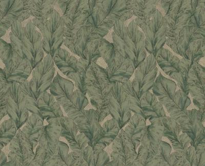 Dutch Wallcoverings Roberto Cavalli 9 - Bladeren Grn/Bei - Groen/Beige