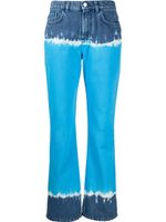 Alberta Ferretti jean évasé à imprimé tie-dye - Bleu