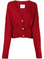 Galvan cardigan à ourlet nervuré - Rouge - thumbnail