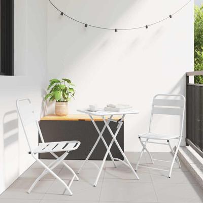 Bistroset 3 pcs Wit Staal