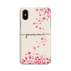 Hartjes en kusjes: iPhone Xs Volledig Geprint Hoesje