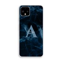 Midnight Marble: Pixel 4 Transparant Hoesje