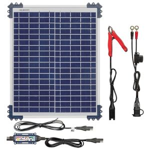 OPTIMATE Solar DUO + 20W-zonnepaneel (TM522-D2), Druppelladers voor de moto, 12V/12,8V 1,67A