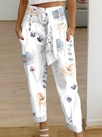 Casual Floral Loose Cargo Pants