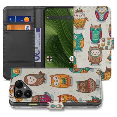 Vrolijke Uilen Pasjeshoesje Fairphone 6 | Book Case