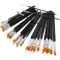 Creativ Company Yellowline kwastenset, afm 0+2+4+8+12+16, 36 stuk/ 1 doos