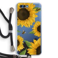 Sunflower and bees: Honor 10 Transparant Hoesje met koord