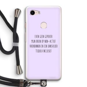 Tequila: Pixel 3 Transparant Hoesje met koord