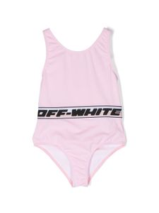 Off-White Kids maillot de bain à bande logo - Rose