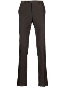 Corneliani pantalon en laine vierge à coupe droite - Marron